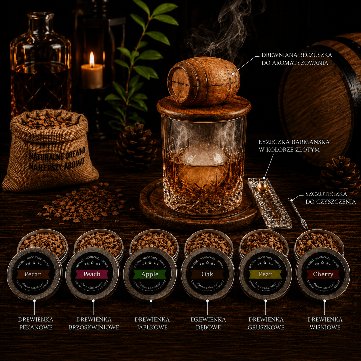 Zestaw do Wędzenia Whisky i Koktajli - zestaw do aromatyzowania napoj�w - Drammar.pl